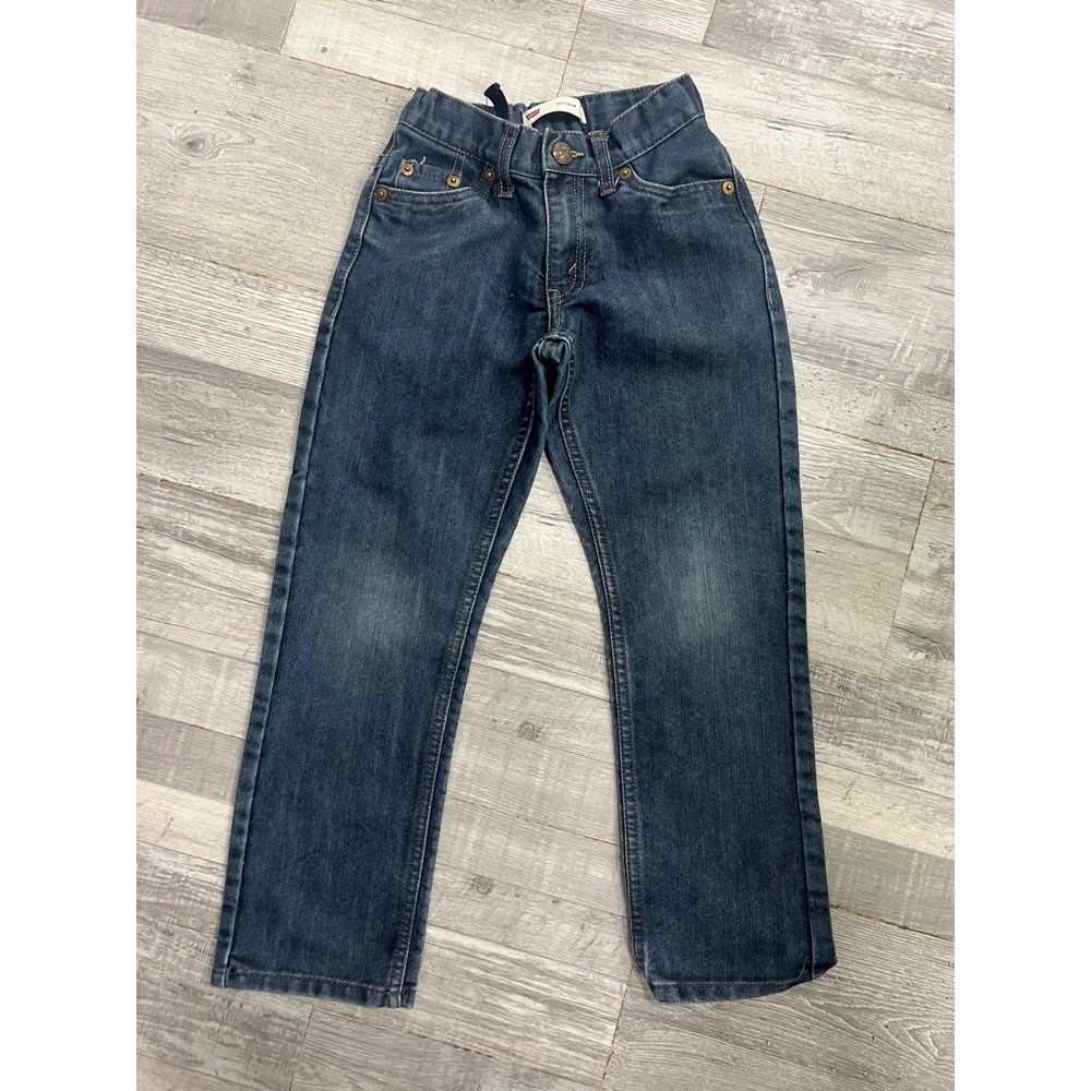 Levi's 511 Slim Jeans Boys Size 7 Reg Dark Wash Denim Adjustable Waist Pants